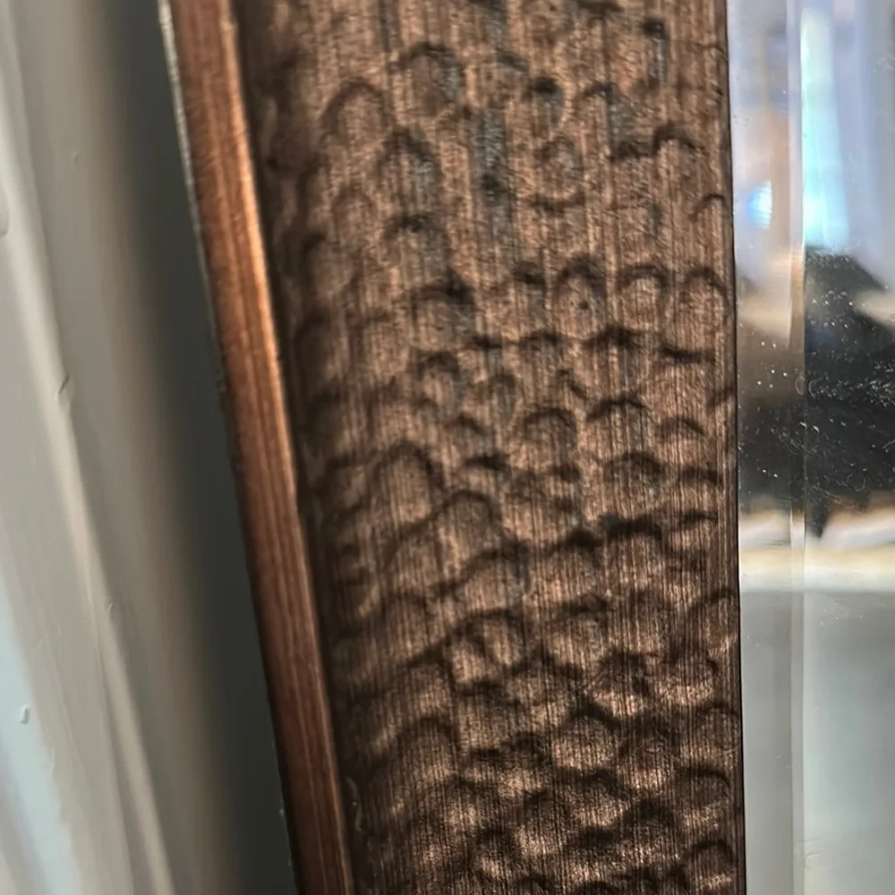 Textured Copper Finish Wall Mirror